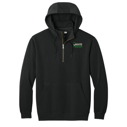 CornerStone® Tough Fleece 1/4-Zip Hoodie - Black