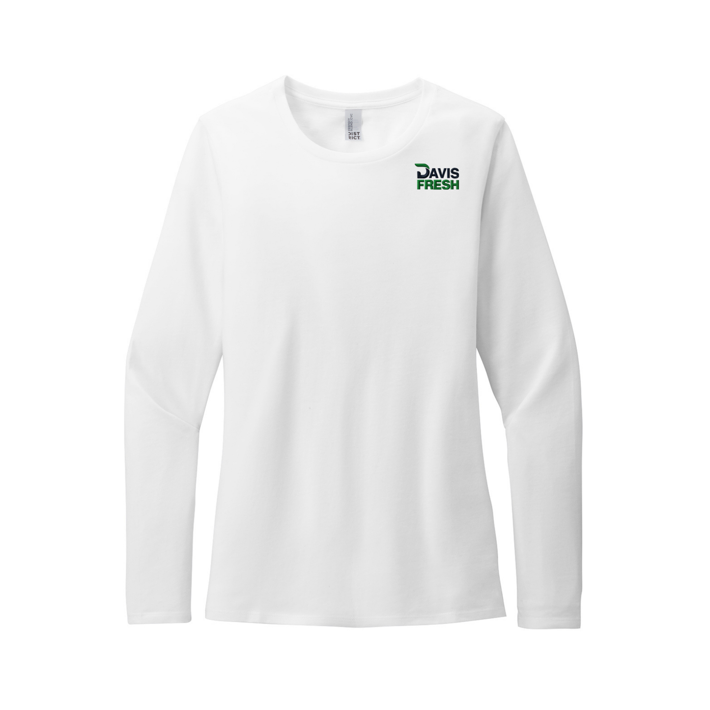 District® Women’s Perfect Blend® CVC Long Sleeve Tee - White