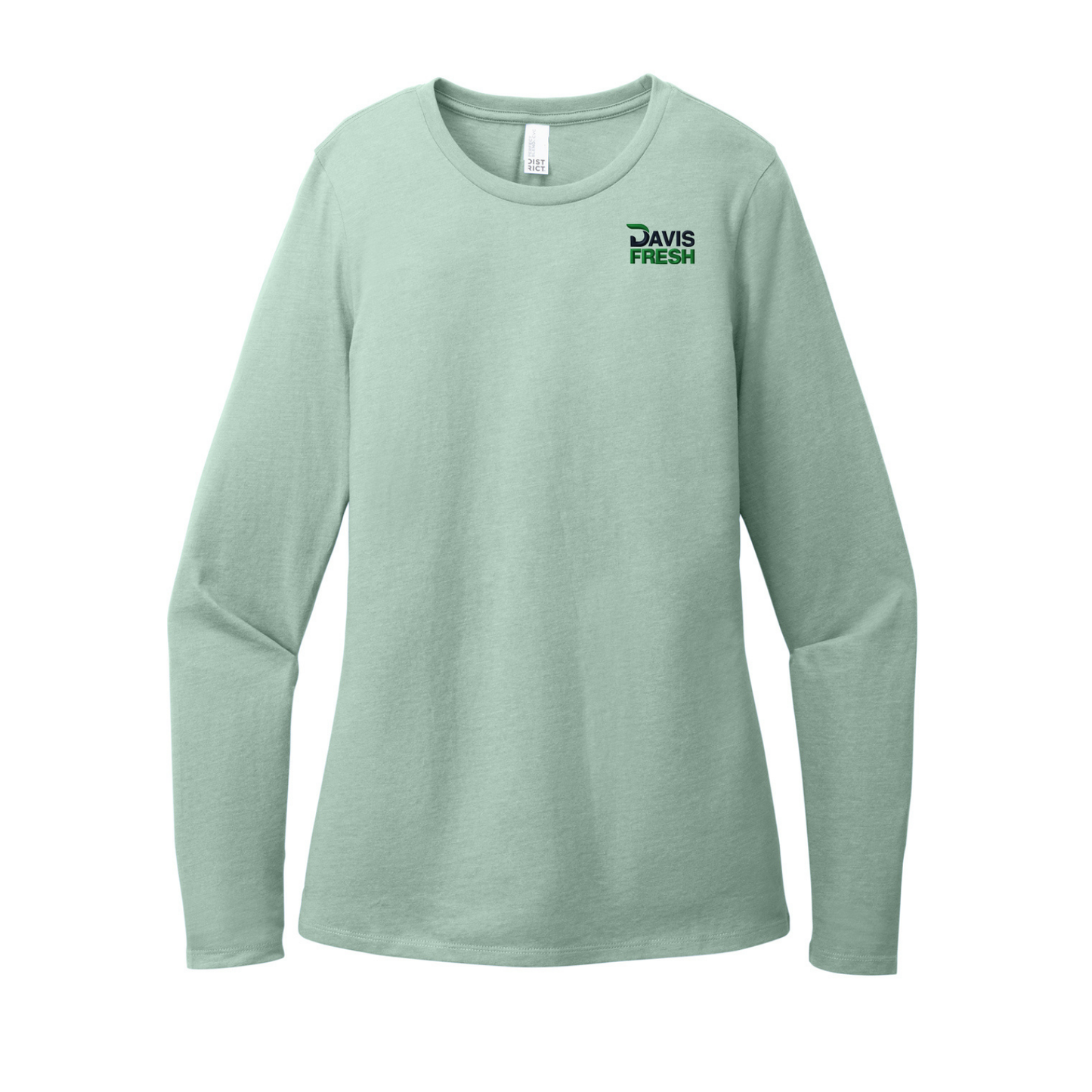 District® Women’s Perfect Blend® CVC Long Sleeve Tee - Heathered Dusty Sage