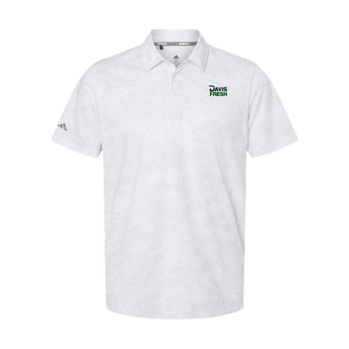 Adidas Men's All Over Camo Print Polo - White