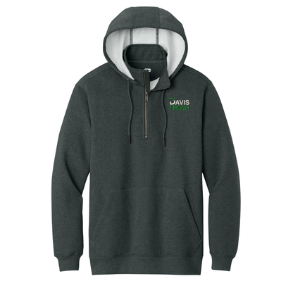 CornerStone® Tough Fleece 1/4-Zip Hoodie - Charcoal Heather