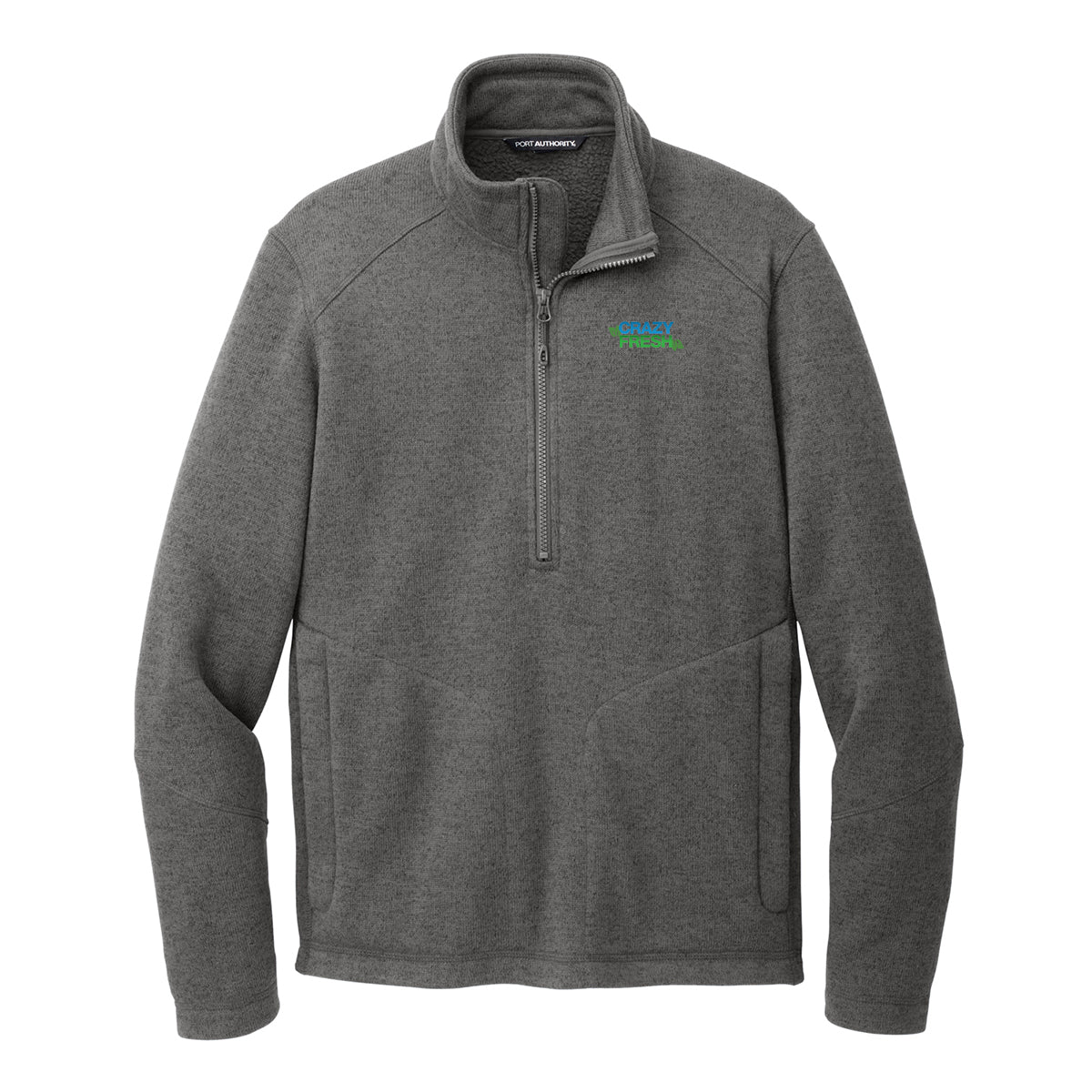 Port Authority® Arc Sweater Fleece 1/4-Zip - Deep Smoke Heather