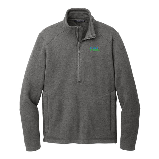 Port Authority® Arc Sweater Fleece 1/4-Zip - Deep Smoke Heather