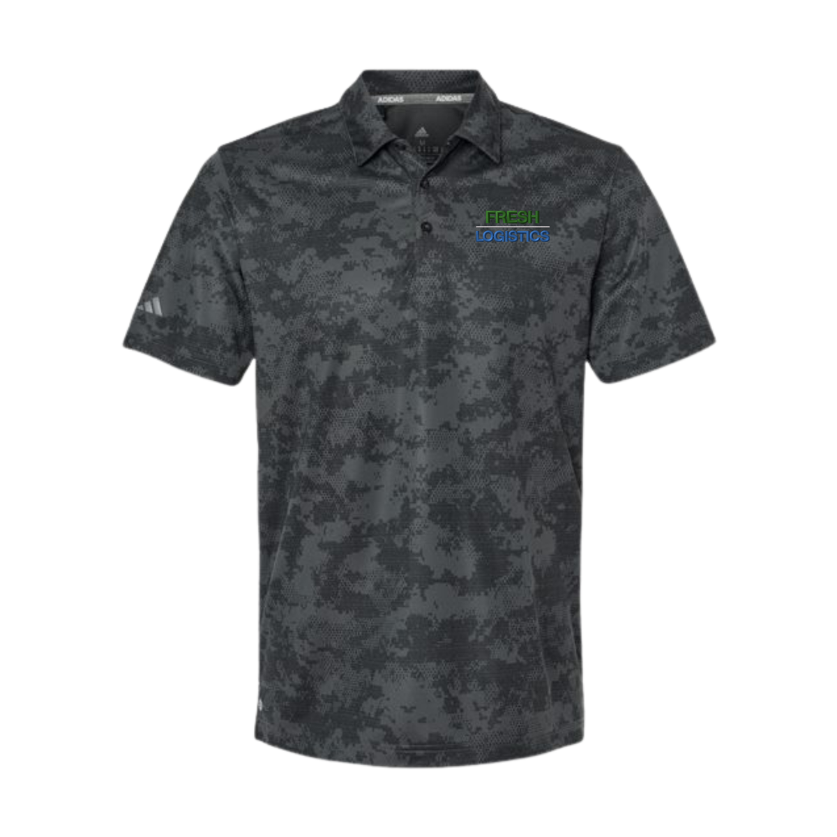 Adidas Men's All Over Camo Print Polo - Grey Six