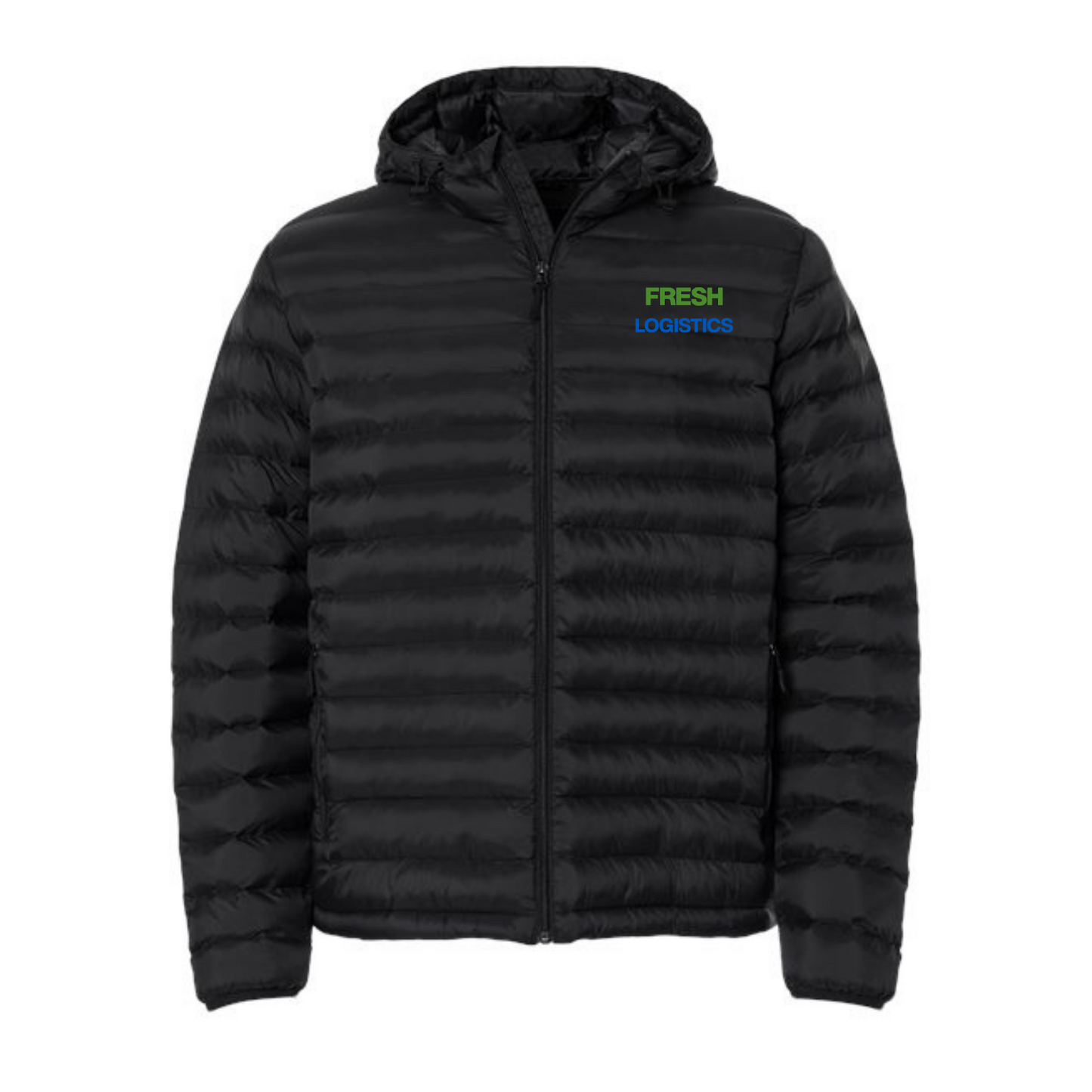 Weatherproof Men's Lightweight Poly-filled Hooded Puffer Jacket - Black