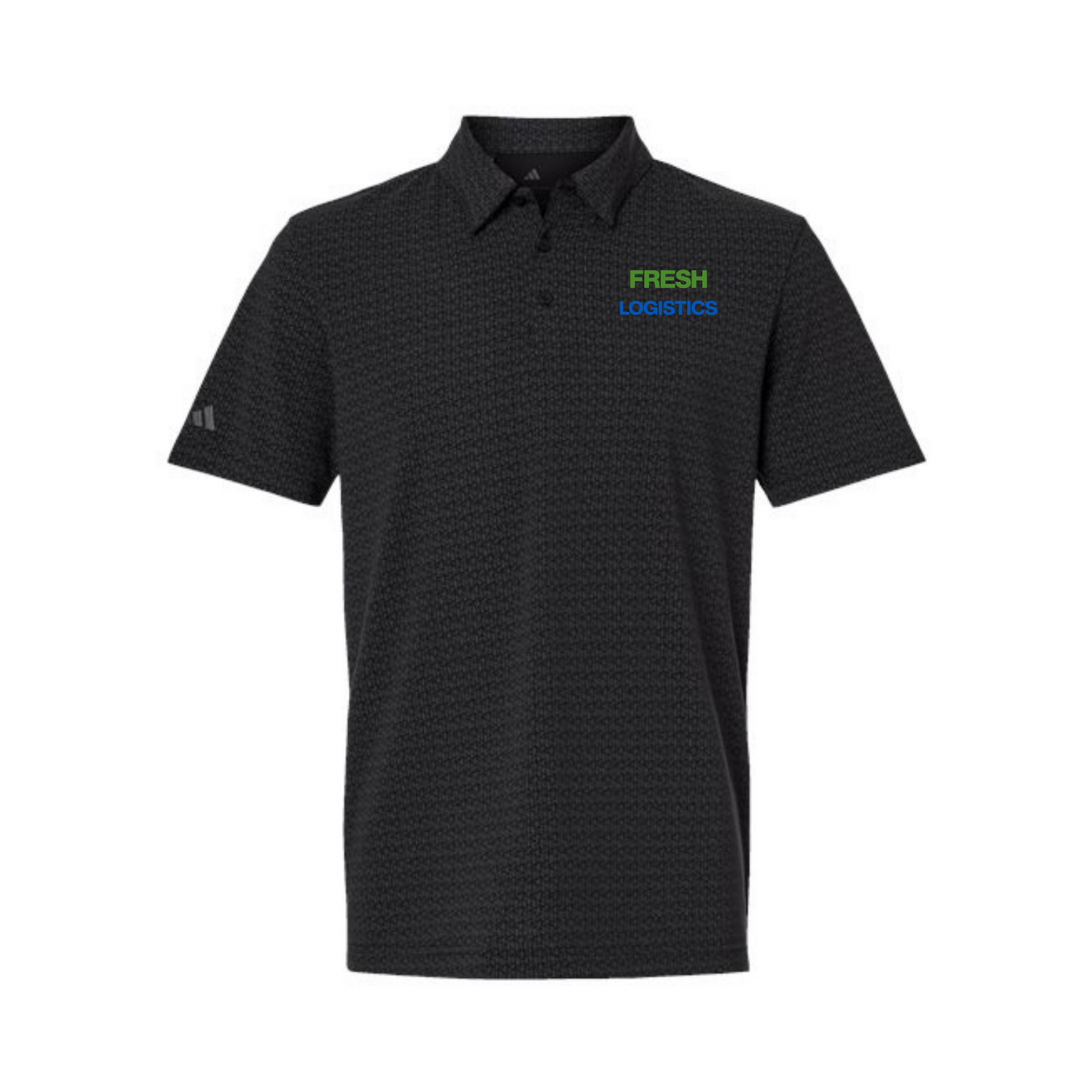 Adidas Men's Blended Printed Polo - Black