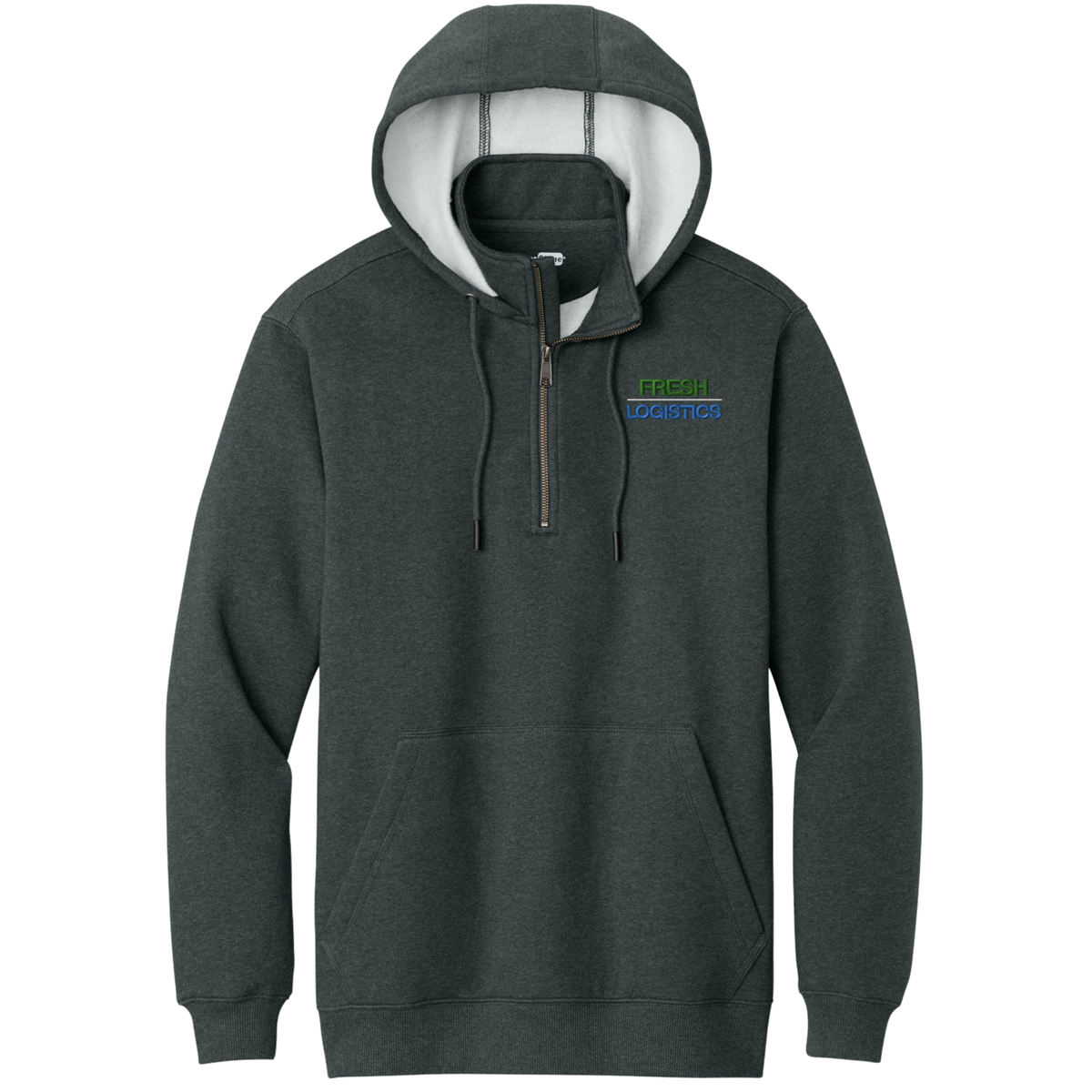 CornerStone® Tough Fleece 1/4-Zip Hoodie - Charcoal Heather