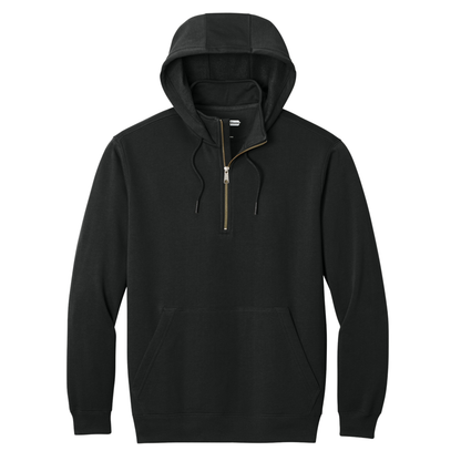 CornerStone® Tough Fleece 1/4-Zip Hoodie - Black