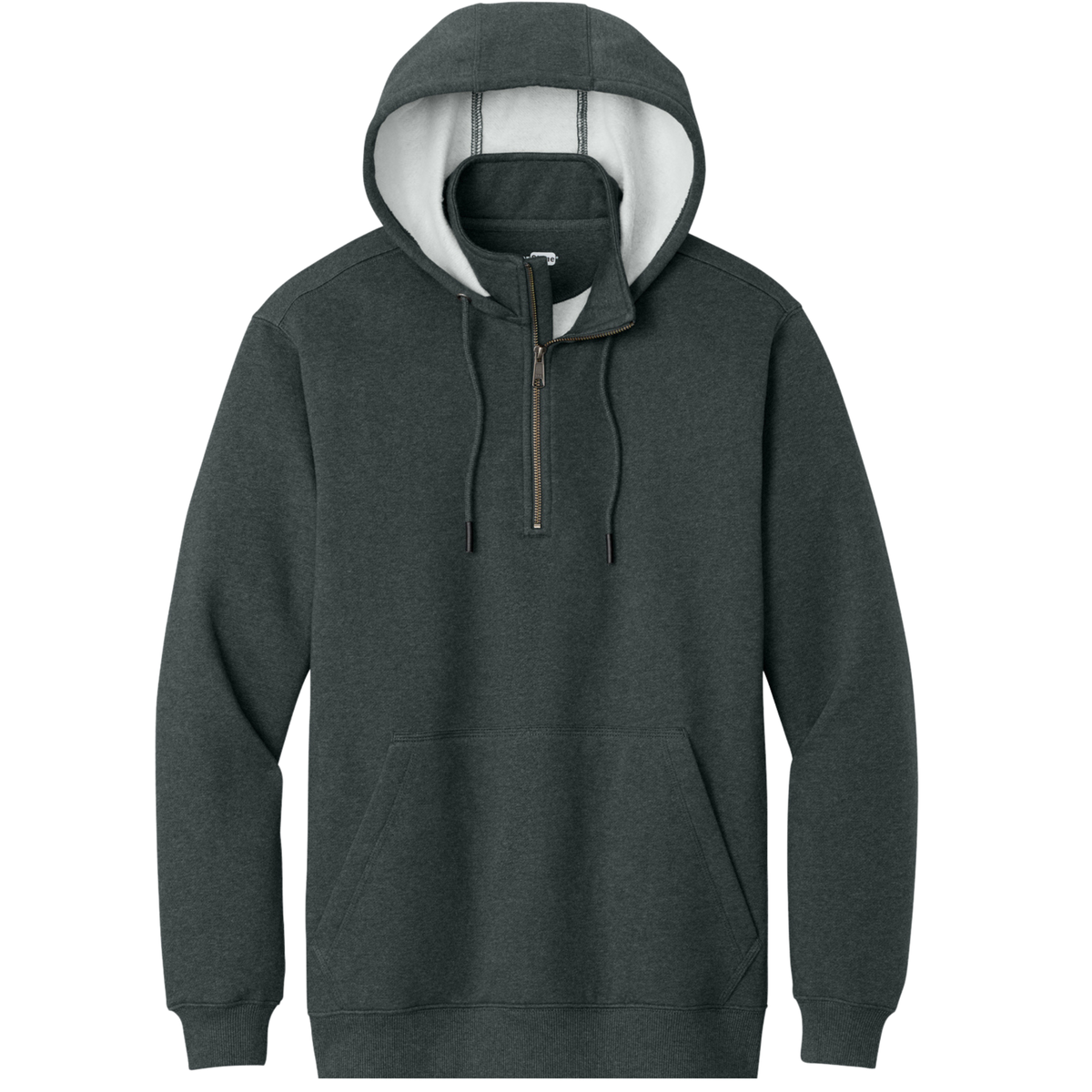 CornerStone® Tough Fleece 1/4-Zip Hoodie - Charcoal Heather