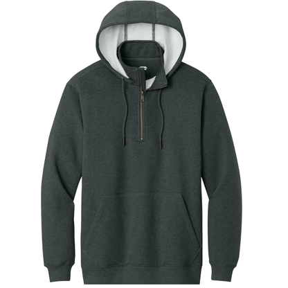 CornerStone® Tough Fleece 1/4-Zip Hoodie - Charcoal Heather