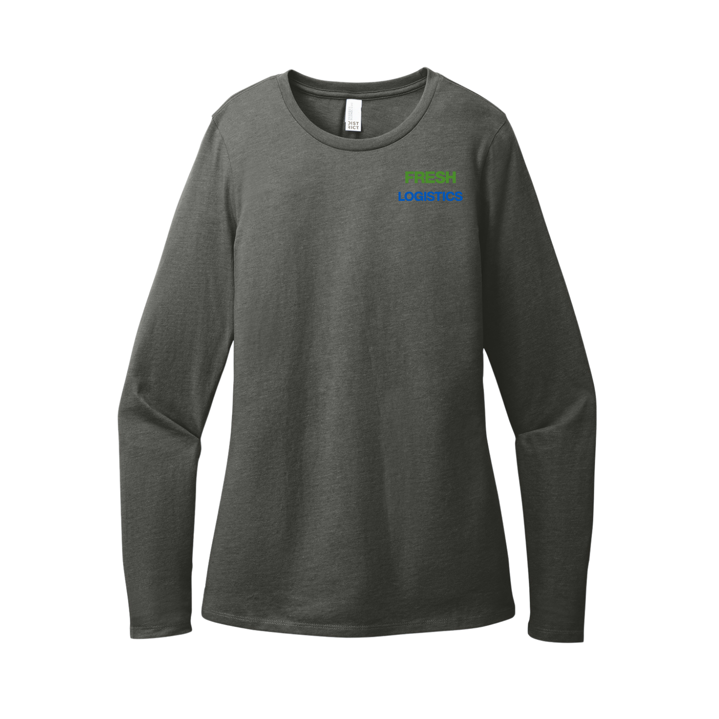 District® Women’s Perfect Blend® CVC Long Sleeve Tee - Heathered Charcoal