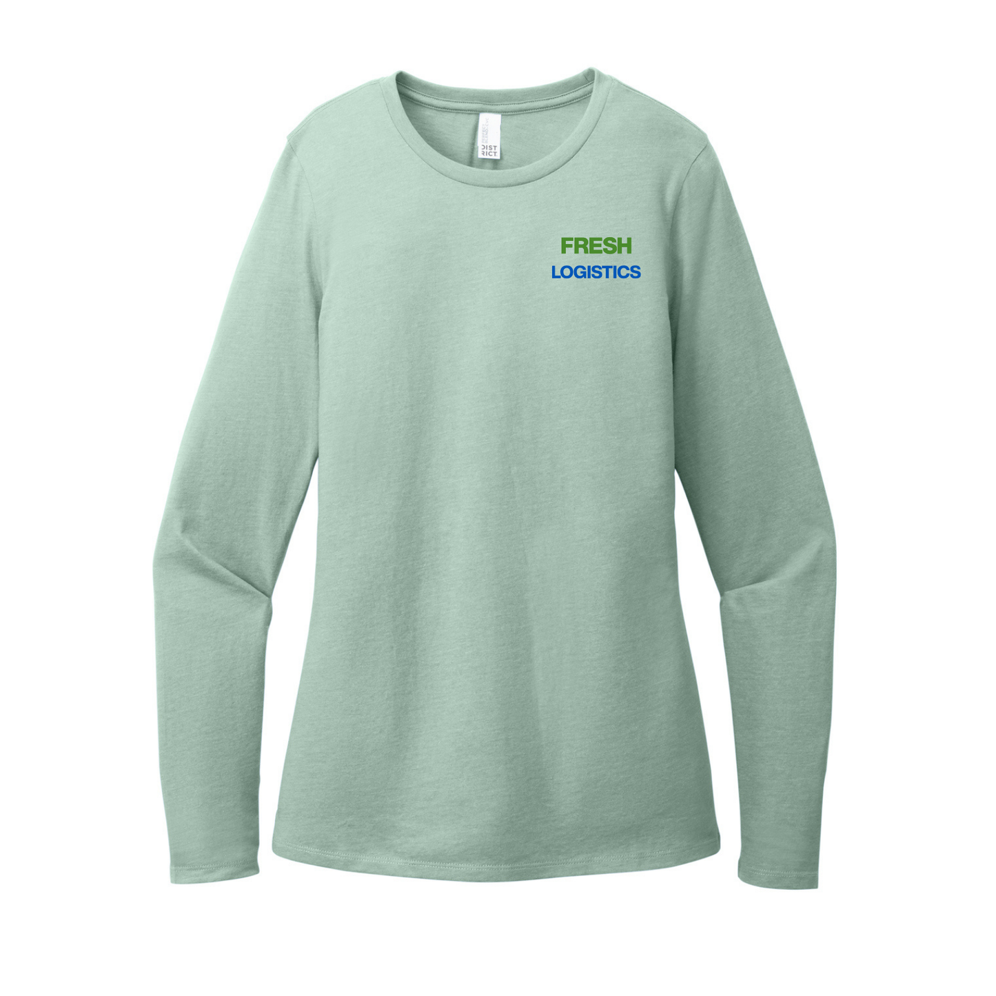 District® Women’s Perfect Blend® CVC Long Sleeve Tee - Heathered Dusty Sage