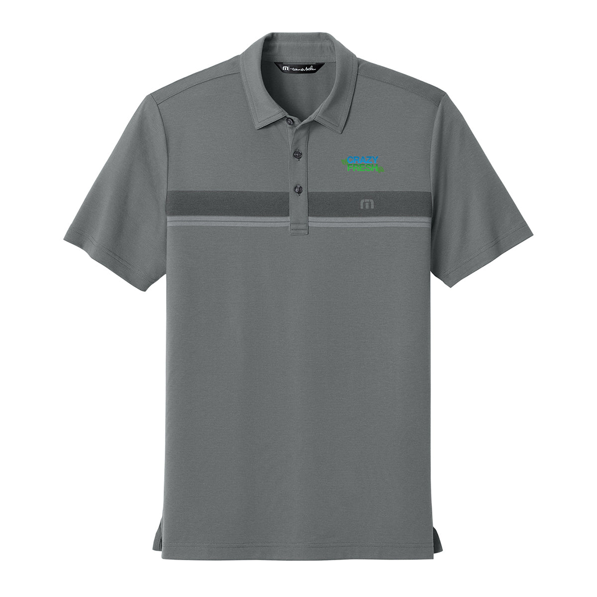 TravisMathew Glenview Stripe Polo - Quiet Shade Grey