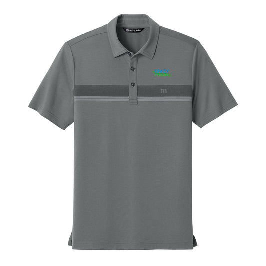 TravisMathew Glenview Stripe Polo - Quiet Shade Grey