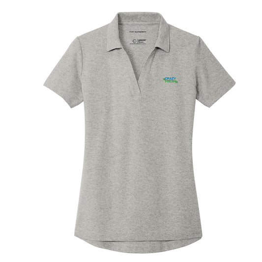 Port Authority® Women's C-FREE® Cotton Blend Pique Polo - Deep Smoke Heather