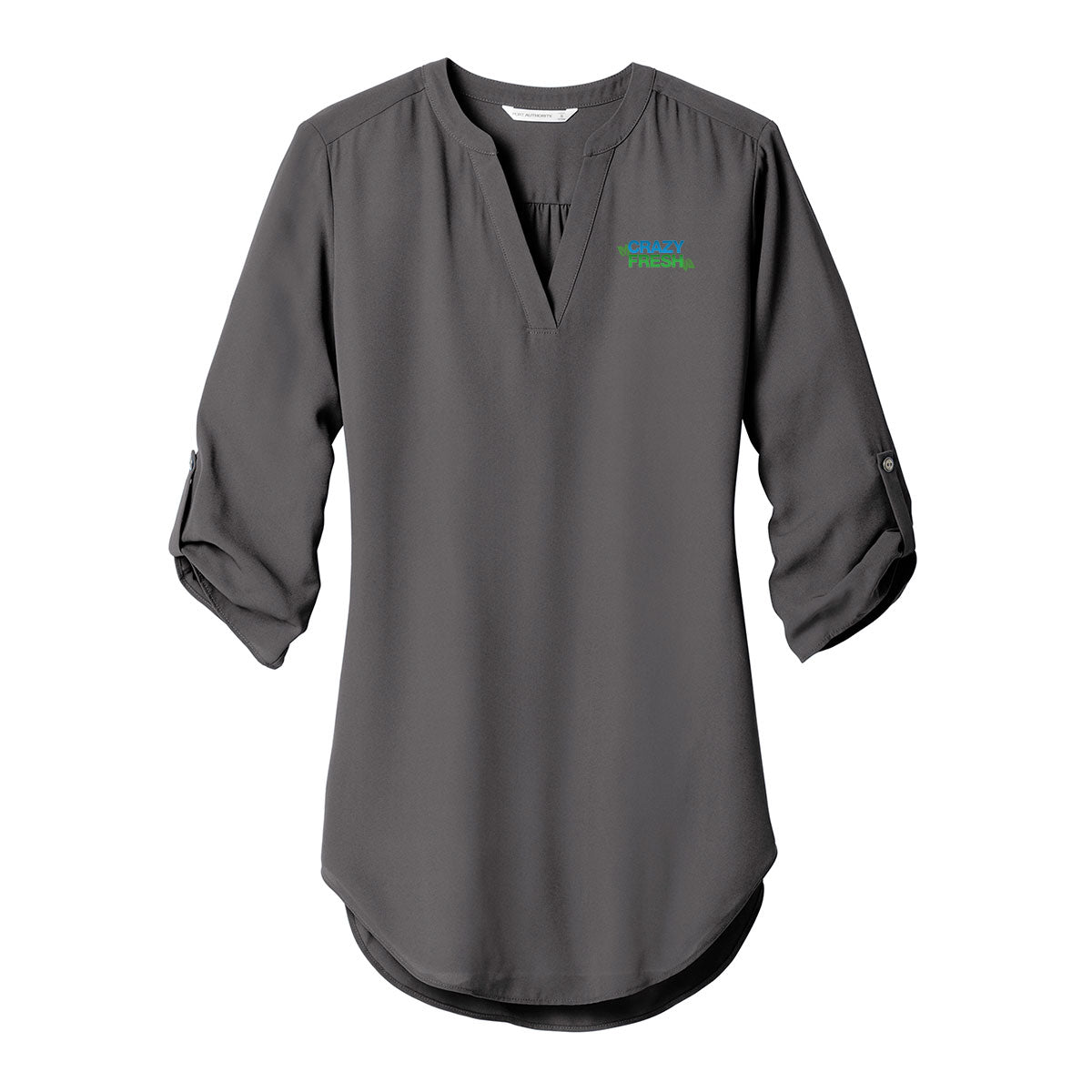Port Authority ® Women's 3/4-Sleeve Tunic Blouse - Sterling Grey