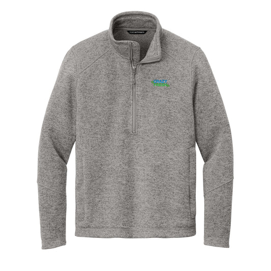 Port Authority® Arc Sweater Fleece 1/4-Zip - Grey Smoke Heather