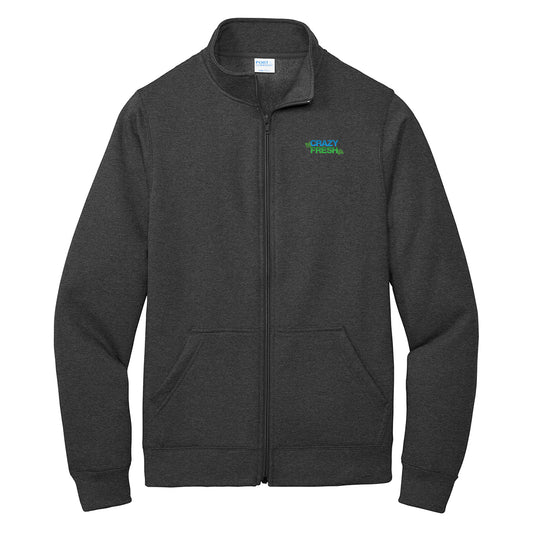 Port & Company ® Core Fleece Full-Zip Sweatshirt - Dark Heather Grey