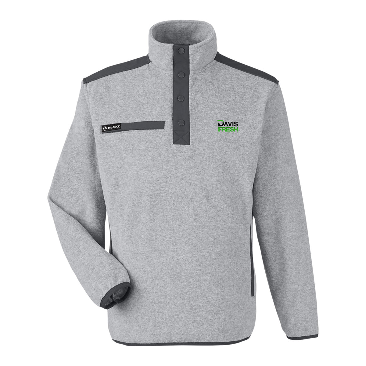 Dri Duck Men's Ranger Melange Heather Fleece - Platinum/Charcoal