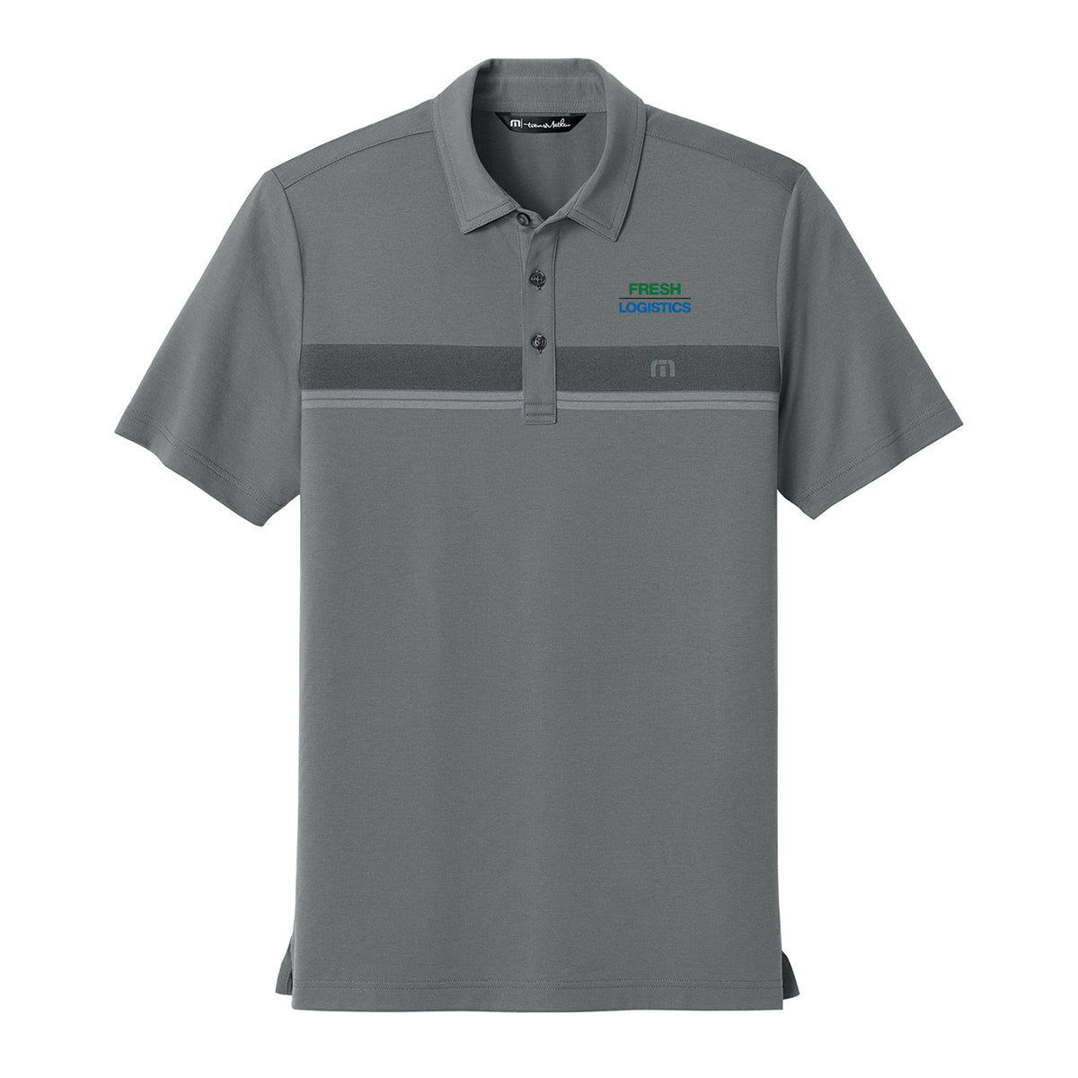 TravisMathew Glenview Stripe Polo - Quiet Shade Grey