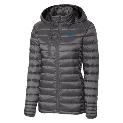 Hudson Insulated Womens Full-Zip Puffer Jacket - Grey