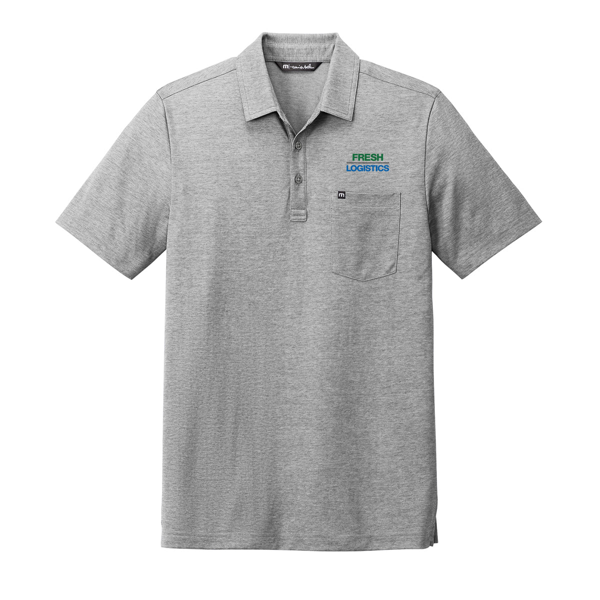 TravisMathew® Oceanside Heather Pocket Polo - Quiet Shade Grey Heather