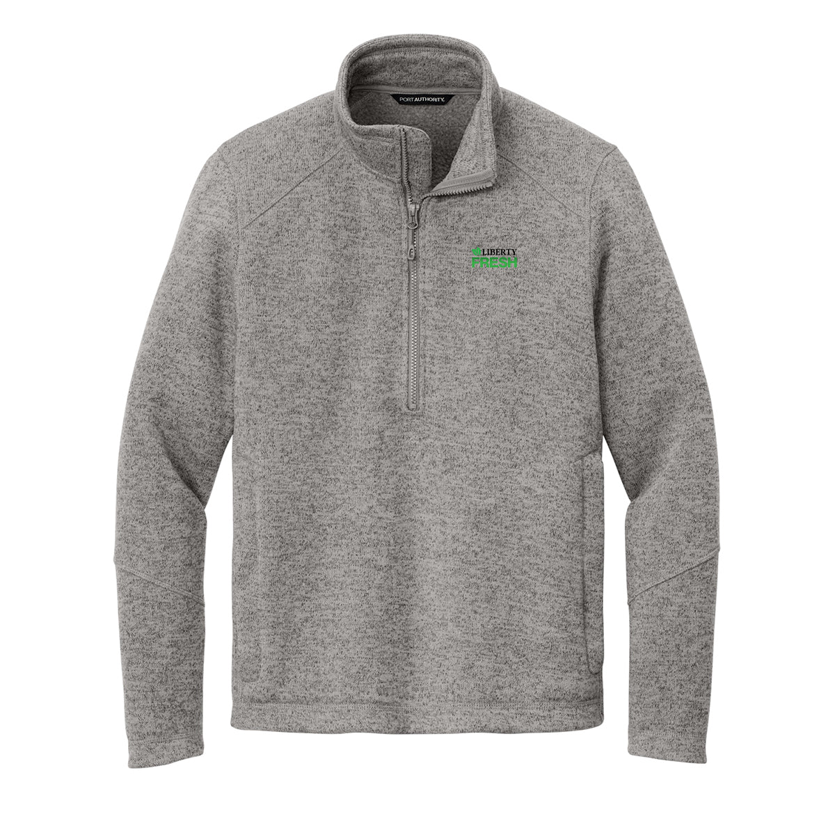 Port Authority® Arc Sweater Fleece 1/4-Zip - Grey Smoke Heather