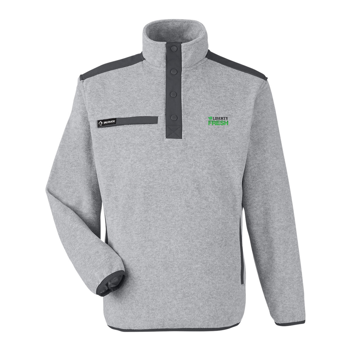 Dri Duck Men's Ranger Melange Heather Fleece - Platinum/Charcoal