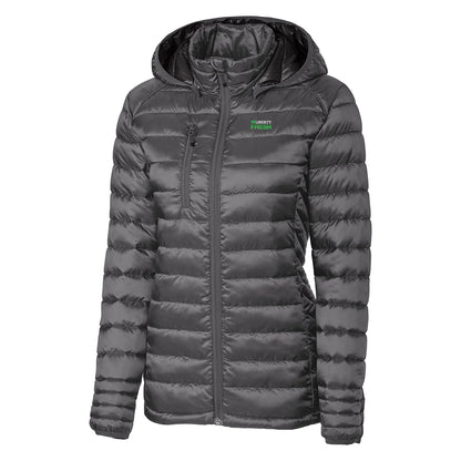 Hudson Insulated Womens Full-Zip Puffer Jacket - Grey