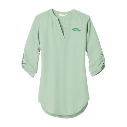 Port Authority ® Women's 3/4-Sleeve Tunic Blouse - Misty Sage