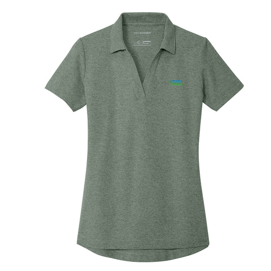 Port Authority® Women's C-FREE® Cotton Blend Pique Polo - Dark Green Heather