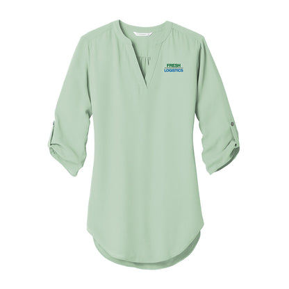 Port Authority ® Women's 3/4-Sleeve Tunic Blouse - Misty Sage