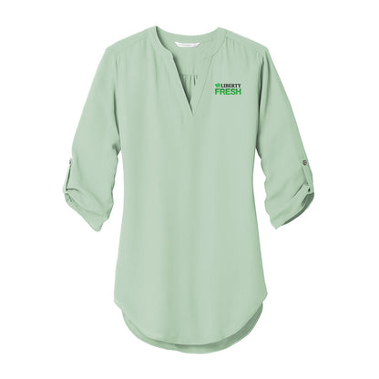 Port Authority ® Women's 3/4-Sleeve Tunic Blouse - Misty Sage