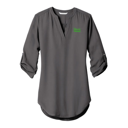 Port Authority ® Women's 3/4-Sleeve Tunic Blouse - Sterling Grey