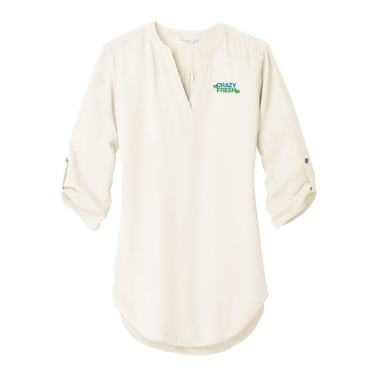Port Authority ® Women's 3/4-Sleeve Tunic Blouse - Ivory