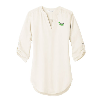 Port Authority ® Women's 3/4-Sleeve Tunic Blouse - Ivory
