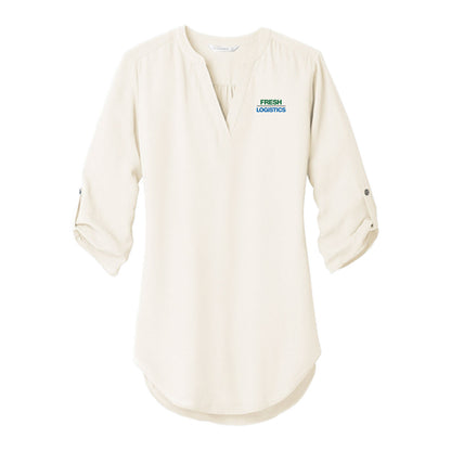 Port Authority ® Women's 3/4-Sleeve Tunic Blouse - Ivory