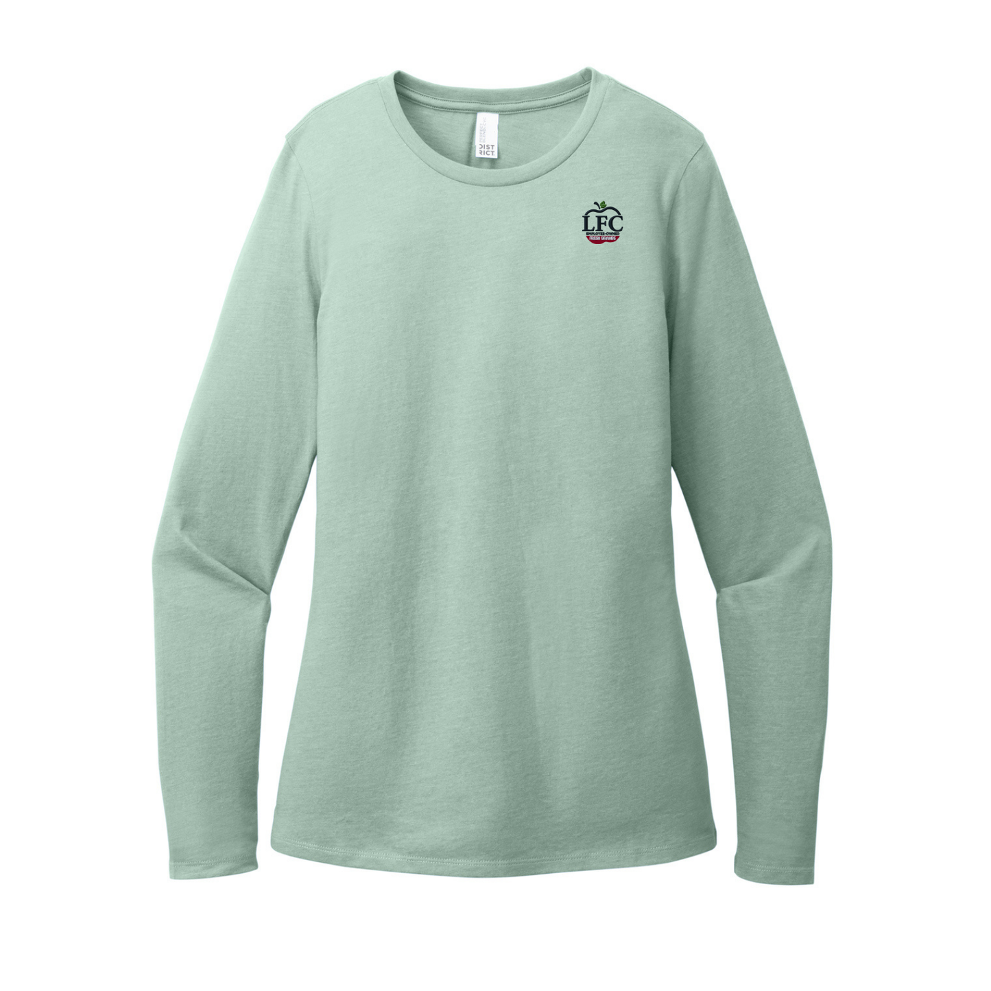 District® Women’s Perfect Blend® CVC Long Sleeve Tee - Heathered Dusty Sage