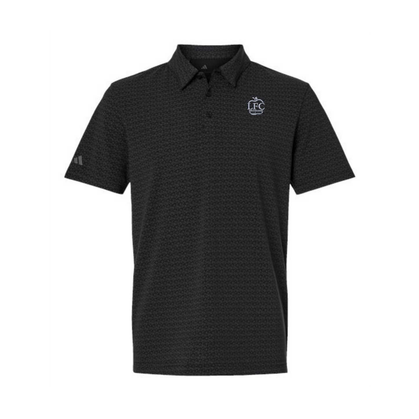 Adidas Men's Blended Printed Polo - Black