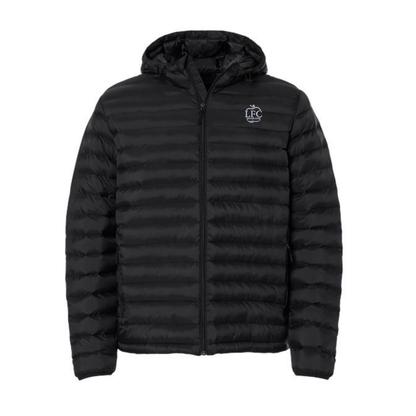 Weatherproof Men's Lightweight Poly-filled Hooded Puffer Jacket - Black