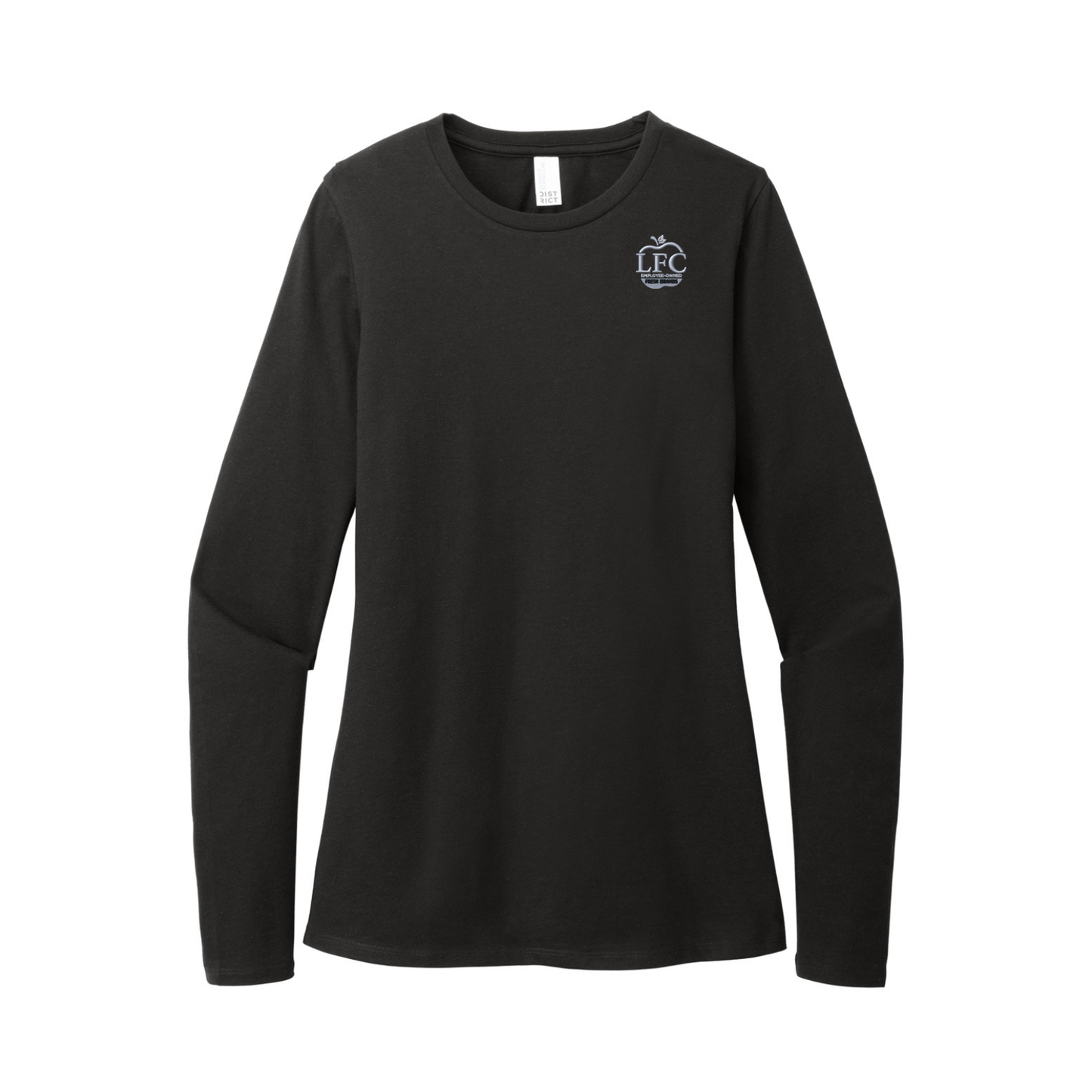 District® Women’s Perfect Blend® CVC Long Sleeve Tee - Black