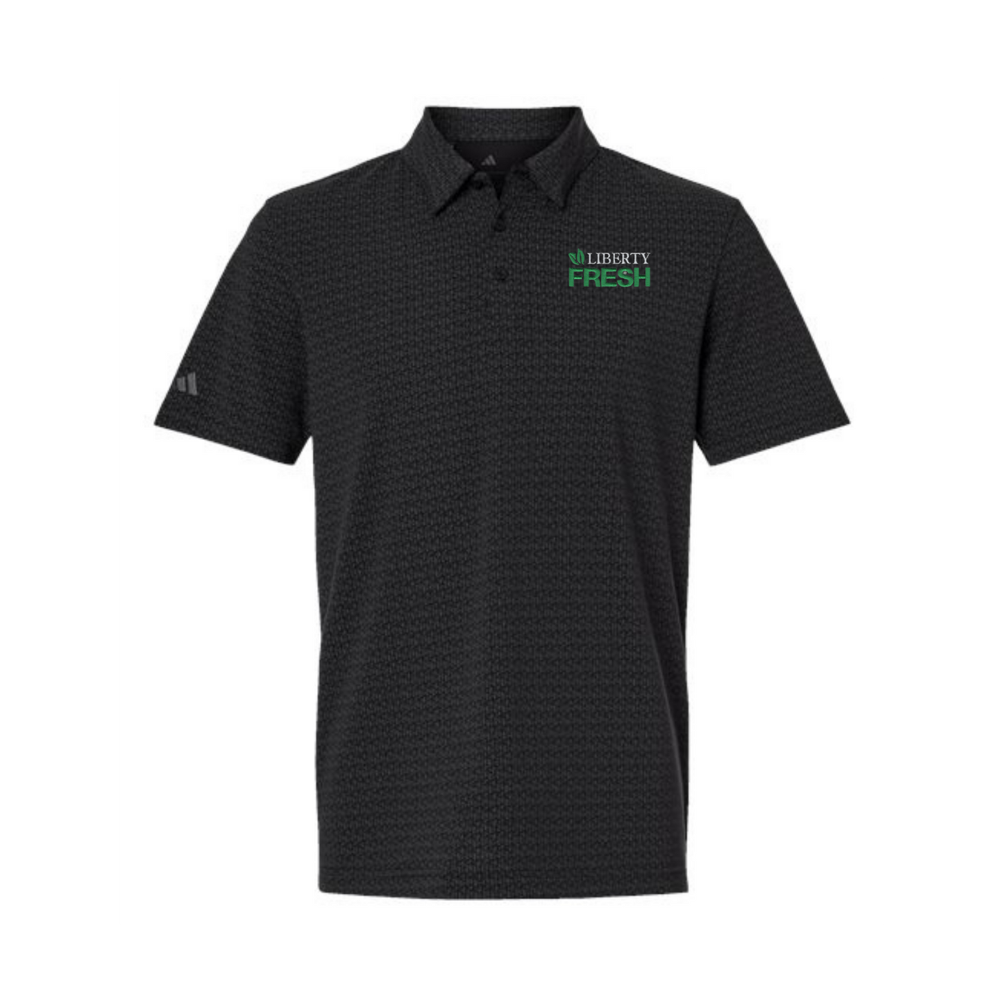 Adidas Men's Blended Printed Polo - Black