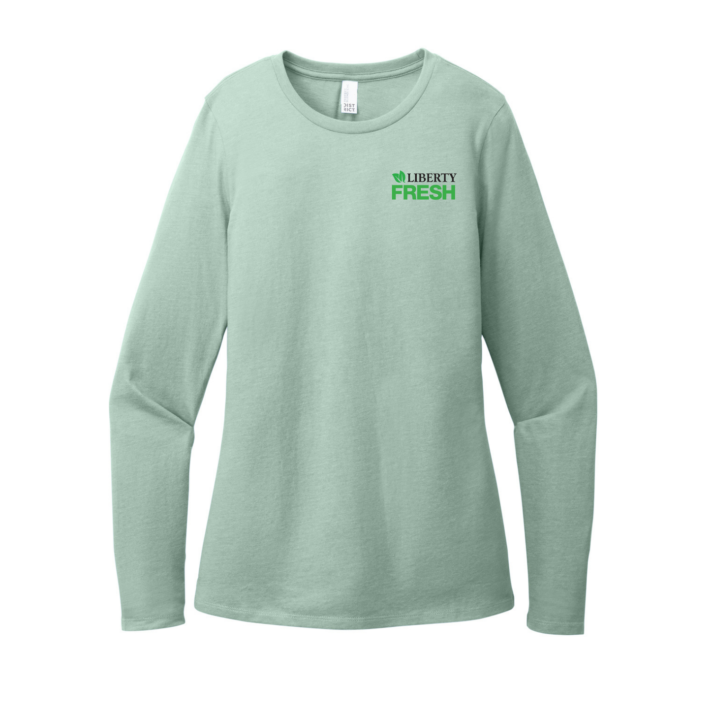 District® Women’s Perfect Blend® CVC Long Sleeve Tee - Heathered Dusty Sage