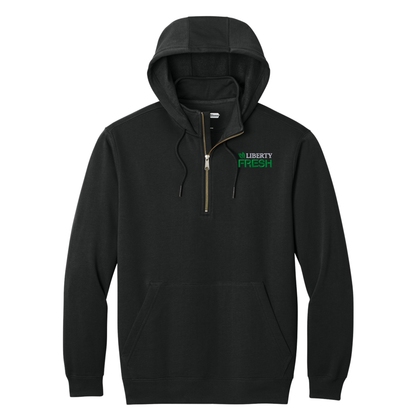 CornerStone® Tough Fleece 1/4-Zip Hoodie - Black