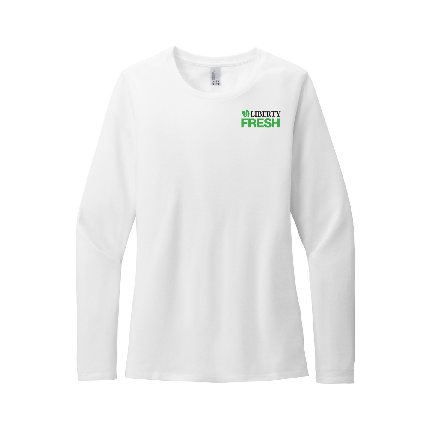 District® Women’s Perfect Blend® CVC Long Sleeve Tee - White