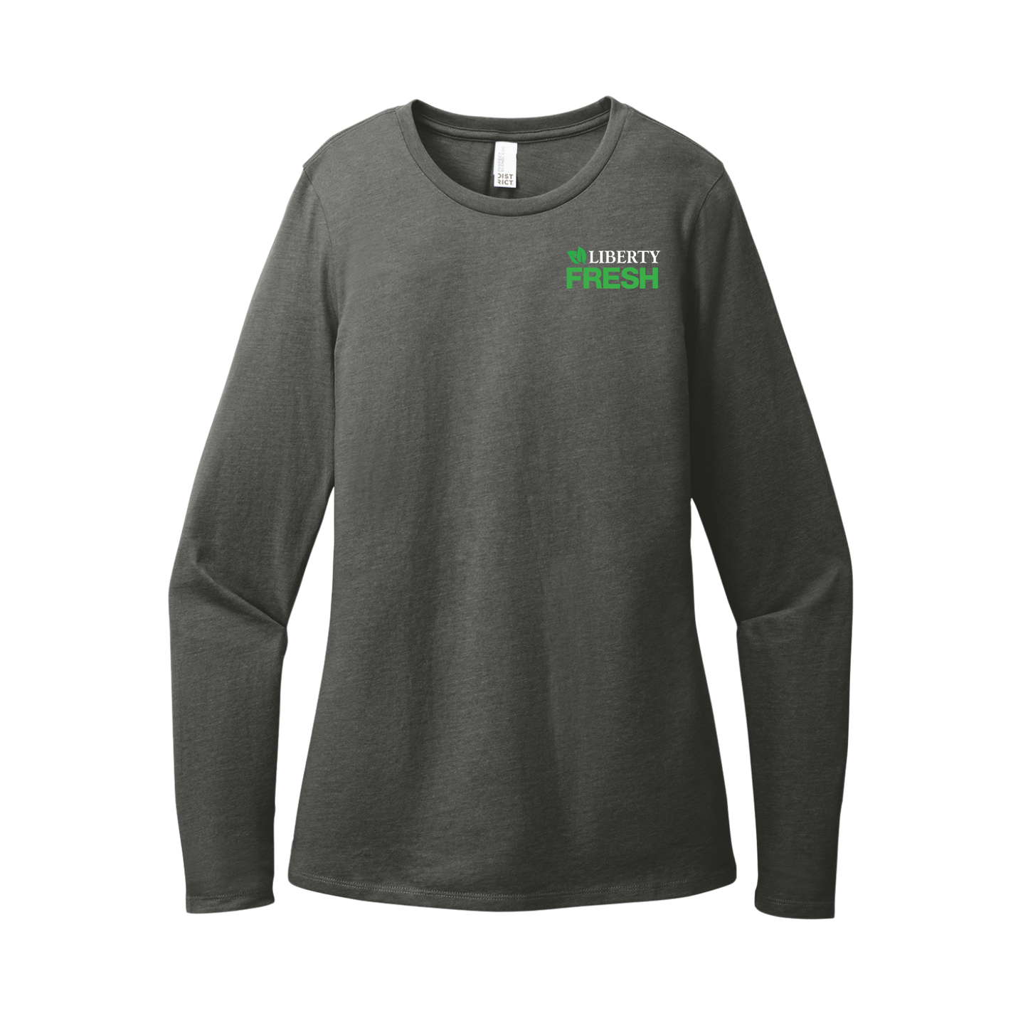 District® Women’s Perfect Blend® CVC Long Sleeve Tee - Heathered Charcoal