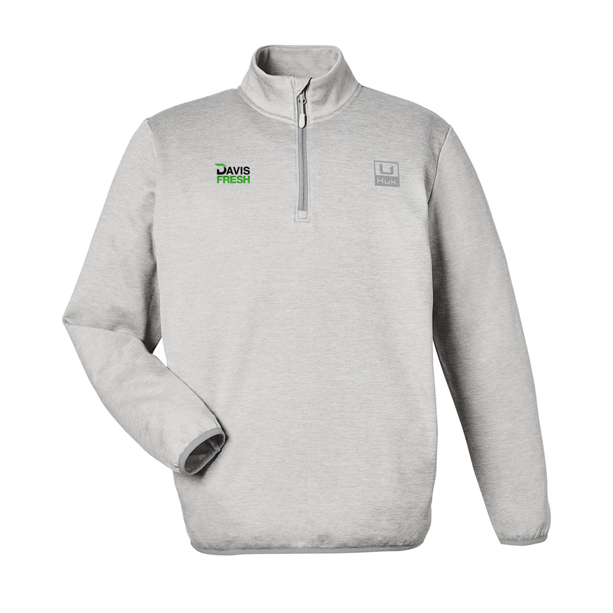 HUK Men's Cold Front Quarter-Zip - Harbormist Heather