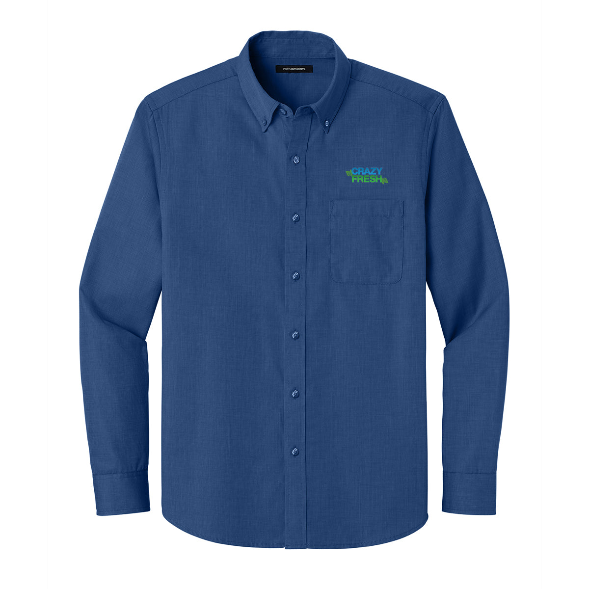 Port Authority® Long Sleeve Nailhead Easy Care Shirt - Mediterranean Blue