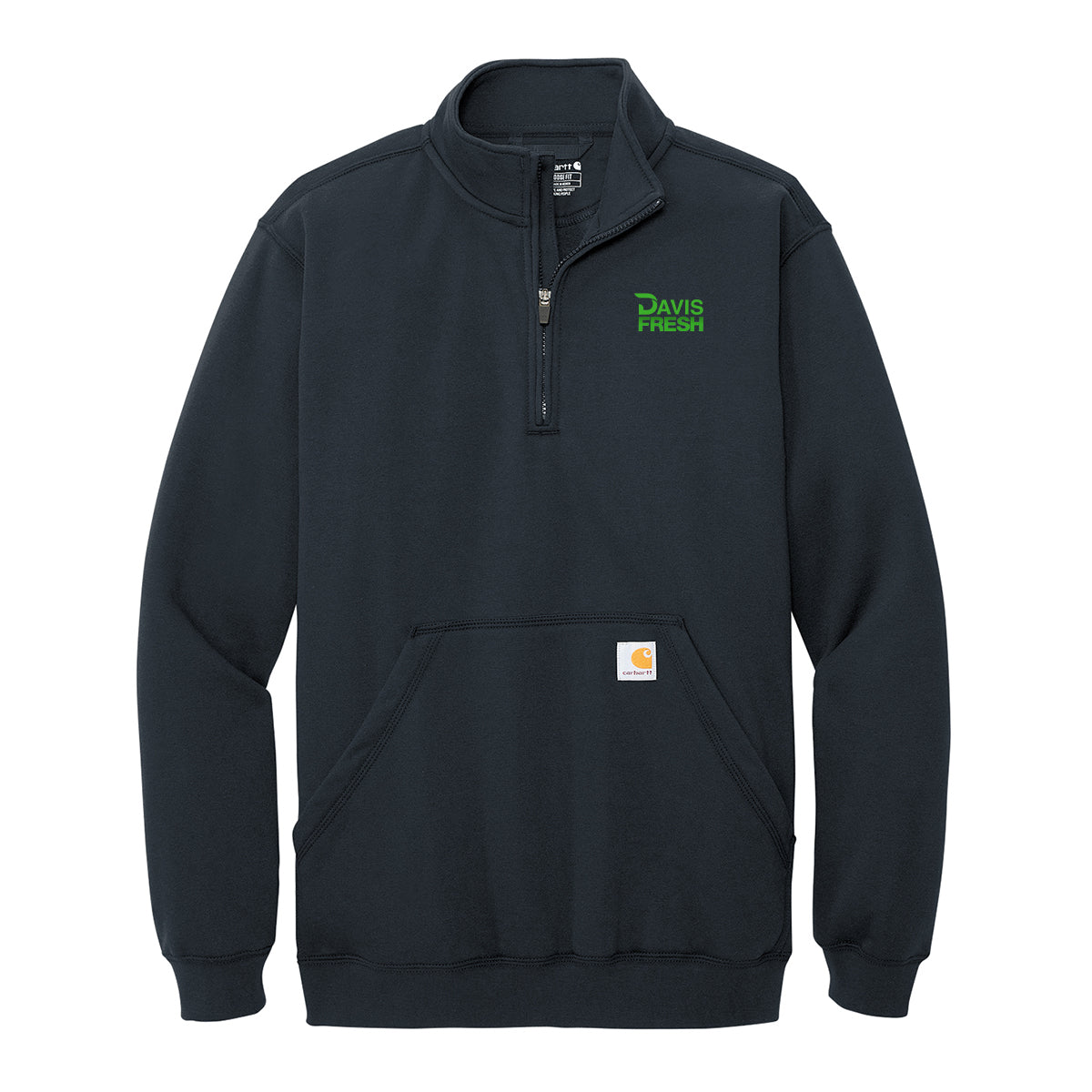 Carhartt® Midweight ¼ Zip Mock Neck Sweatshirt - Navy