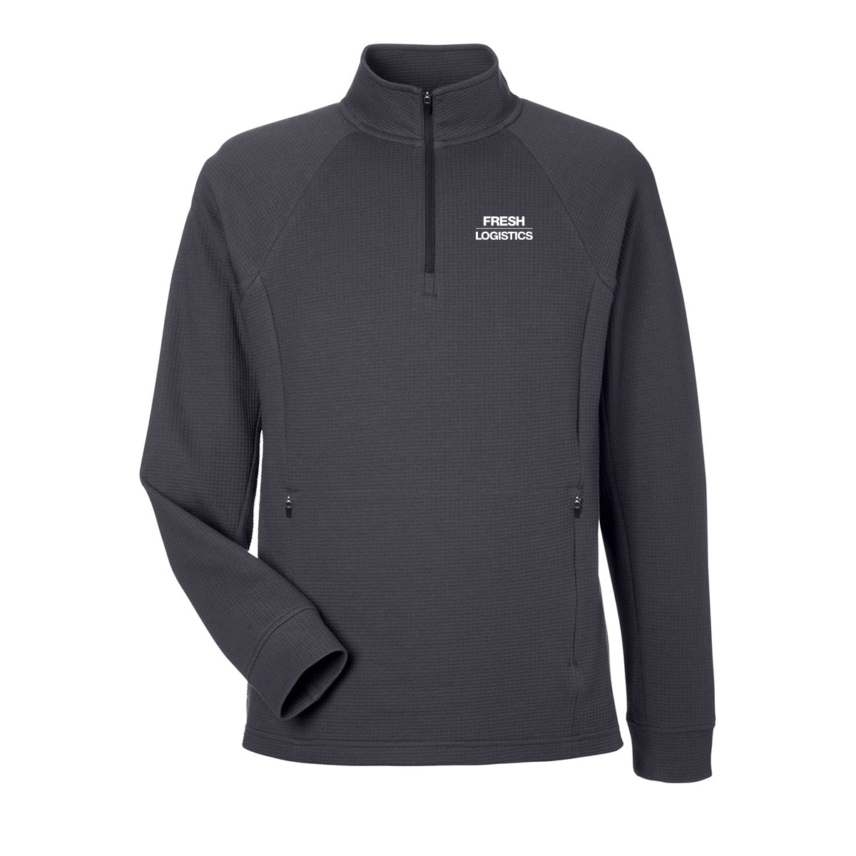 North End Men's Rhythm Waffle Pullover - Carbon